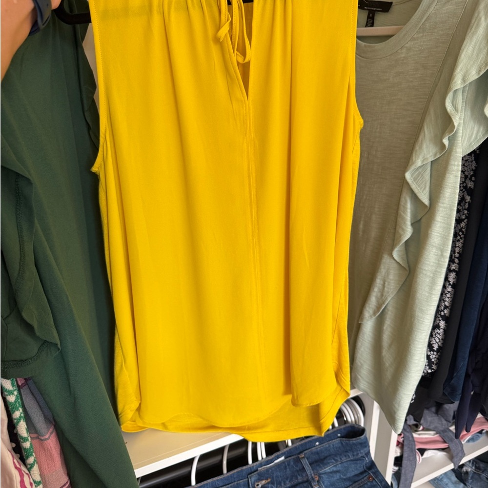 LOFT Vibrant Yellow Sleeveless Blouse